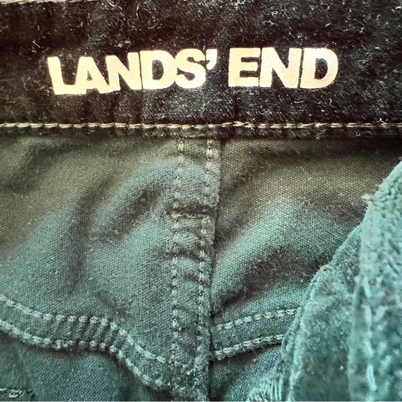 Lands End Green Velvet Pants, size 14 - Picture 3 of 6